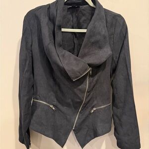 Women’s Black Asymmetrical Zip Moto Jacket